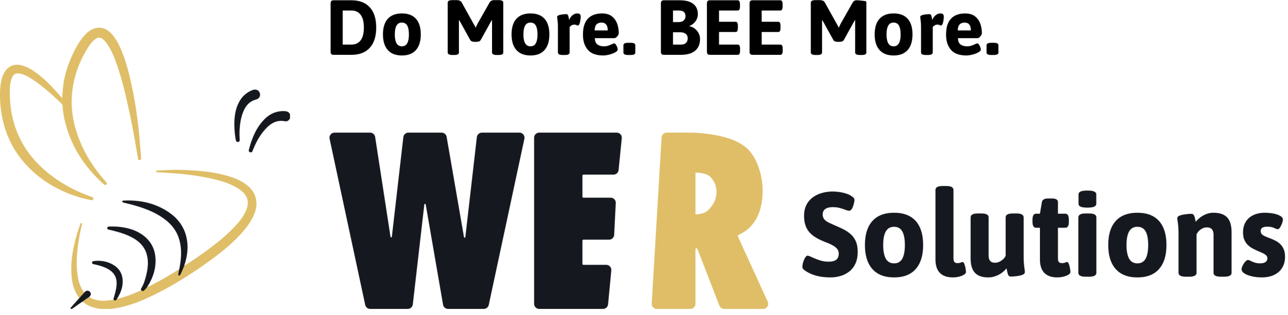 WE R Solutions logo transparent with white outline